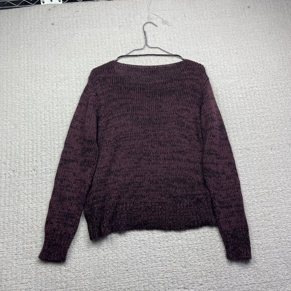 JDY Jacqueline De young Crochet knitted long sleeve Wine Red Jumper Women Sz M - Picture 11 of 14
